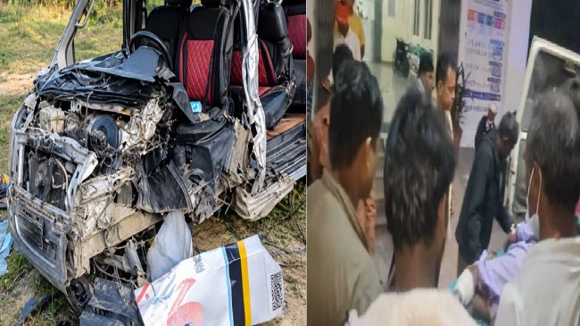 सर्लाहीमा ईभी र केमिकल बोकेको ट्रक ठोक्किँदा एक जनाको मृत्यु, ११ जना घाइते