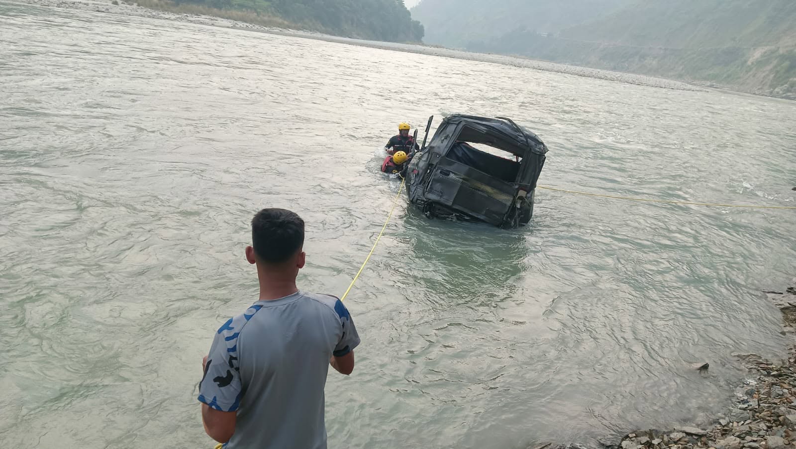 सुनकोशी सुमो दुर्घटना प्रकरण : मृत्यु भएका तीन जनाकै भयो पहिचान, बेपत्ता तीन जनाको खोजी जारी